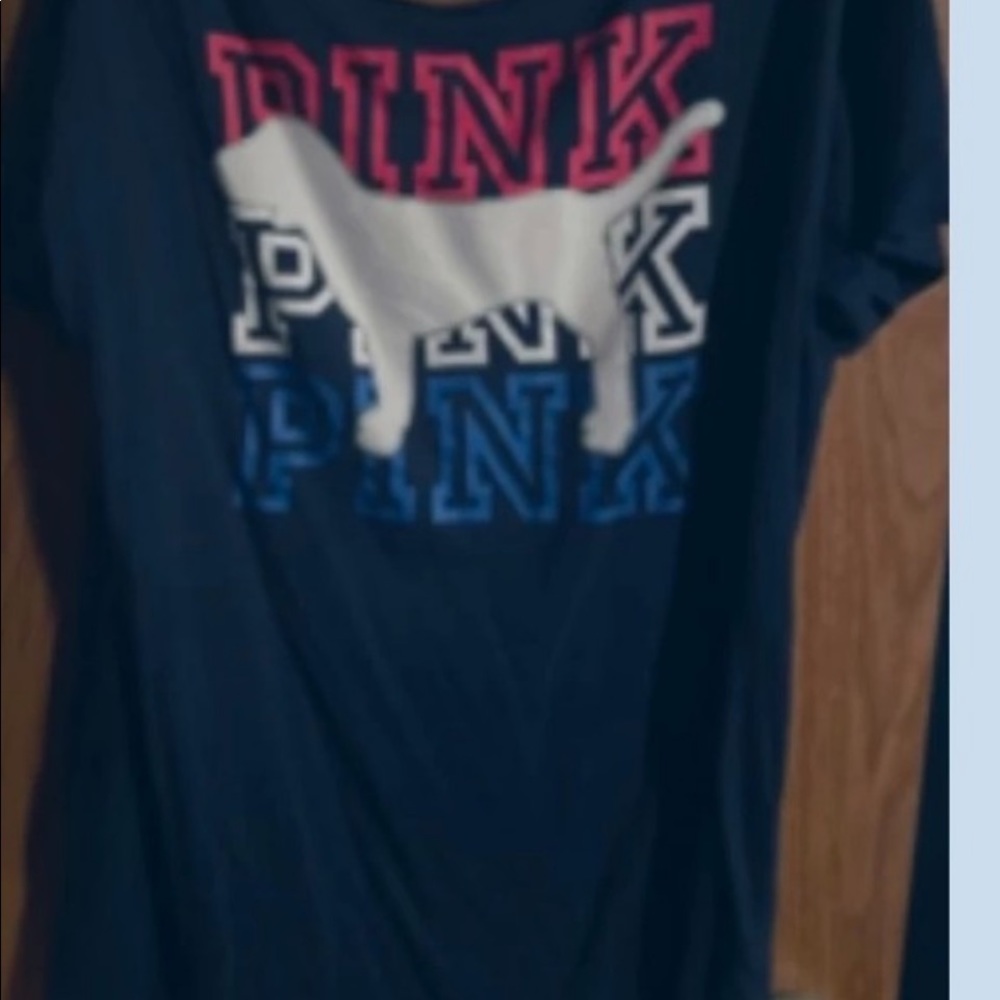 Victoria's Secret pink  flag T-shirt